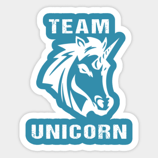 Team Unicorn White Sticker